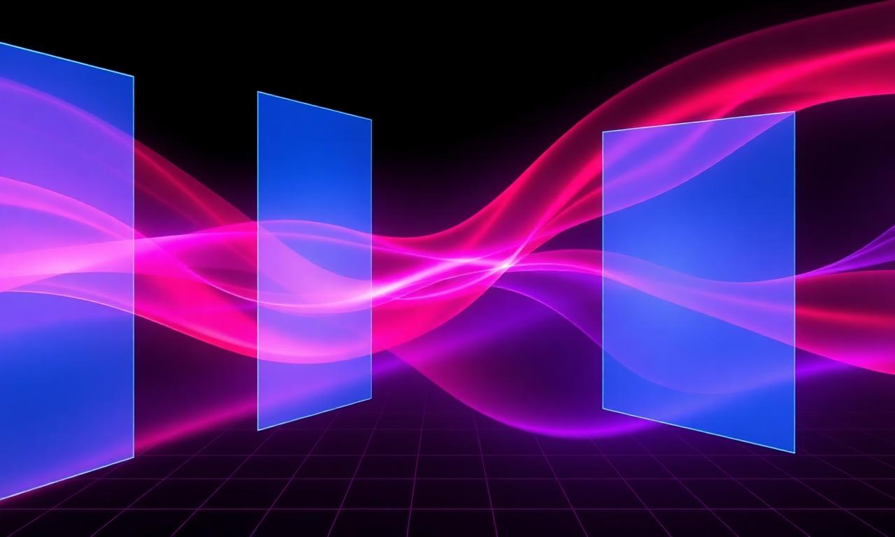 Abstract gradient light waves representing modern web design